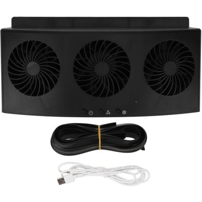 MOXIE Sjlerst Ventilateur D'Échappement De Voiture 4000 Tr/min, 3 Ventilateurs, 2 Niveaux, Faible Bruit, Bonne Dissipation De La Chaleur, Radiateur De Voiture Alimenté Par Usb, Pour Toutes Les Voitures - Publicité MOXIE Sjlerst Ventilateur D'Échappement De Voiture 4000 Tr/min, 3 Ventilateurs, 2 Niveaux, Faible Bruit, Bonne Dissipation De La Chaleur, Radiateur De Voiture Alimenté Par Usb, Pour Toutes Les Voitures - Publicité