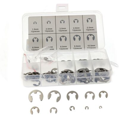 MOXIE Kit D'Assortiment De Clips Électroniques En Acier Inoxydable 120, 304 Pièces, Ensemble De Bagues De Retenue Externes À Circlips M1.5-10 - Publicité MOXIE Kit D'Assortiment De Clips Électroniques En Acier Inoxydable 120, 304 Pièces, Ensemble De Bagues De Retenue Externes À Circlips M1.5-10 - Publicité
