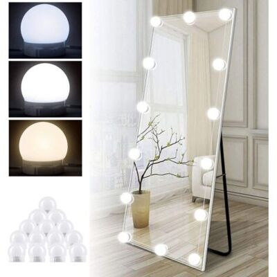 Barkbusterslumière De Miroir Kit De 14 Ampoules Avec Adaptateur, Usb Câble Réglable, 3 Couleurs Et 10 Intensités, Miroir Led Hollywood Dimmable, Lampe Coiffeuse Maquillage Make Up Eclairage Adhesif - Publicité Barkbusterslumière De Miroir Kit De 14 Ampoules Avec Adaptateur, Usb Câble Réglable, 3 Couleurs Et 10 Intensités, Miroir Led Hollywood Dimmable, Lampe Coiffeuse Maquillage Make Up Eclairage Adhesif - Publicité