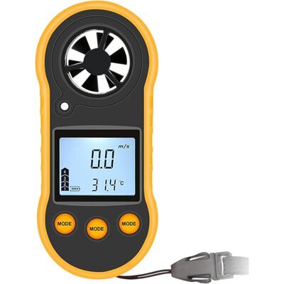 SANS MARQUE Compteur De Vitesse Du Vent Numérique, Rz818 Anémomètre Portatif Compteur De Vitesse Du Vent Thermomètre Détecteur De Vent Jauge De Débit D'Air Pour Mesurer La Vitesse De Température - Publicité SANS MARQUE Compteur De Vitesse Du Vent Numérique, Rz818 Anémomètre Portatif Compteur De Vitesse Du Vent Thermomètre Détecteur De Vent Jauge De Débit D'Air Pour Mesurer La Vitesse De Température - Publicité