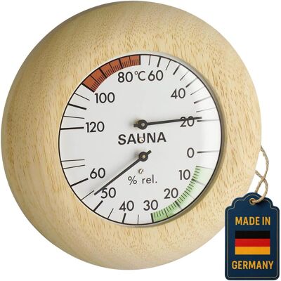 GRASSLIN 1 - Thermomètre-hygromètre - Accessoire De Sauna - Mesure Température Et Humidité - Cadre En Bois Massif - Pour Sauna Finlandais Et Hammam - Marron - 13,6x4,2x13,6cm - Publicité GRASSLIN 1 - Thermomètre-hygromètre - Accessoire De Sauna - Mesure Température Et Humidité - Cadre En Bois Massif - Pour Sauna Finlandais Et Hammam - Marron - 13,6x4,2x13,6cm - Publicité