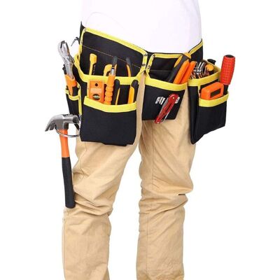 MOXIE Ceinture Porte-outils Avec 11 Poches, Porte Outils,en Tissu Oxford Imperméable, Avec Sangles Réglables, Pour Électriciens, Charpentiers, Constructeurs - Publicité MOXIE Ceinture Porte-outils Avec 11 Poches, Porte Outils,en Tissu Oxford Imperméable, Avec Sangles Réglables, Pour Électriciens, Charpentiers, Constructeurs - Publicité