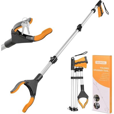 GRASSLIN 1 Pince De Préhension, 108cm, Tête Rotative 360°, Aluminium, Aimant Intégré, Pour Personne Agée - Publicité GRASSLIN 1 Pince De Préhension, 108cm, Tête Rotative 360°, Aluminium, Aimant Intégré, Pour Personne Agée - Publicité
