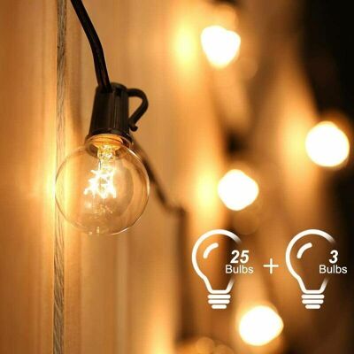 ACKERMAN Guirlande Lumineuse D'Extérieur, Connectable, 7,6 M, 25 Ampoules G40 Avec 3 Ampoules De Rechange Pour Fêtes, Jardins, Mariages Et Terrasses - Publicité ACKERMAN Guirlande Lumineuse D'Extérieur, Connectable, 7,6 M, 25 Ampoules G40 Avec 3 Ampoules De Rechange Pour Fêtes, Jardins, Mariages Et Terrasses - Publicité