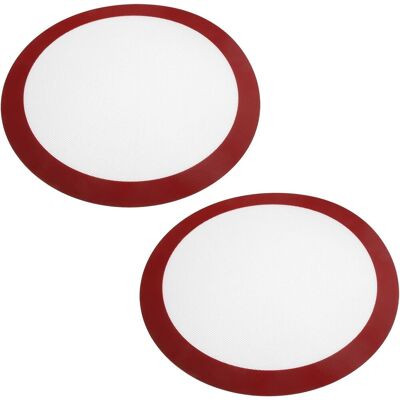 GRASSLIN Toyandona 2 Pièces Tapis De Cuisson En Silicone Rond Pour Friteuse À Air Et Four, Revêtement Antiadhésif Facile À Nettoyer, Accessoires Cuisine Résistants La Chaleur, Cuisine'sizename'30.50x30.50x0.10 - Publicité GRASSLIN Toyandona 2 Pièces Tapis De Cuisson En Silicone Rond Pour Friteuse À Air Et Four, Revêtement Antiadhésif Facile À Nettoyer, Accessoires Cuisine Résistants La Chaleur, Cuisine'sizename'30.50x30.50x0.10 - Publicité