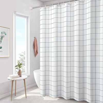 Generic Rideau De Douche Imperméable À Séchage Rapide, Rideau De Salle De Bain En Polyester Lavable, Avec 12 Crochets, 180 X 200 Cm - Publicité Generic Rideau De Douche Imperméable À Séchage Rapide, Rideau De Salle De Bain En Polyester Lavable, Avec 12 Crochets, 180 X 200 Cm - Publicité