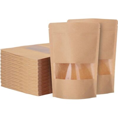 BRINSEA 200 Sac Avec Fenêtre En Papier Kraft Pour Aliments, 14 X 20cm - Publicité BRINSEA 200 Sac Avec Fenêtre En Papier Kraft Pour Aliments, 14 X 20cm - Publicité