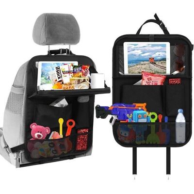 Cellfast Organisateur Voiture Enfant,protection Siège Arrière Avec Pochette Transparente Et Plateau Pliable Pour Téléphone/ipad(noir) - Publicité Cellfast Organisateur Voiture Enfant,protection Siège Arrière Avec Pochette Transparente Et Plateau Pliable Pour Téléphone/ipad(noir) - Publicité
