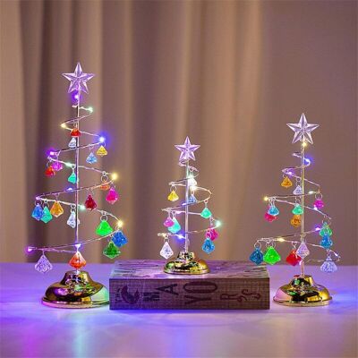 Melissa Sapin De Noël De Table, Lumière De Sapin De Noël En Métal En Spirale De Cristal Avec Pendentif En Forme D'Étoile, Strass, Ornements De Lampe De Bureau Pour Décoration De Bureau, Pièce De Maison (10,2 - Publicité Melissa Sapin De Noël De Table, Lumière De Sapin De Noël En Métal En Spirale De Cristal Avec Pendentif En Forme D'Étoile, Strass, Ornements De Lampe De Bureau Pour Décoration De Bureau, Pièce De Maison (10,2 - Publicité