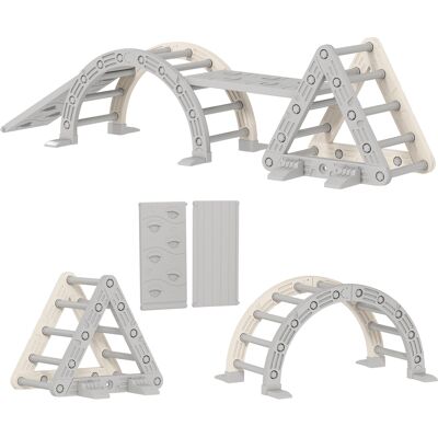 HEAT Triangle D'Escalade 8 En 1 Pour Enfants, Arche D'Escalade, Rampe Double Face Pour Grimper Et Glisser, 279 X 80 X 69 Cm, Gris - Publicité HEAT Triangle D'Escalade 8 En 1 Pour Enfants, Arche D'Escalade, Rampe Double Face Pour Grimper Et Glisser, 279 X 80 X 69 Cm, Gris - Publicité