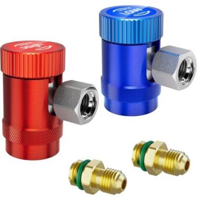 URSUS Lot De 2 Adaptateurs R-1234yf, Raccords Rapides R1234yf Réglables, Outils De Réparation De Conduites De Climatisation, Connecteurs Côté Haut/bas, Kit De Raccords Rapides R1234yf - Publicité URSUS Lot De 2 Adaptateurs R-1234yf, Raccords Rapides R1234yf Réglables, Outils De Réparation De Conduites De Climatisation, Connecteurs Côté Haut/bas, Kit De Raccords Rapides R1234yf - Publicité