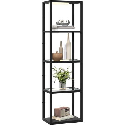 Generic Lampadaire Led Avec Étagère À 4 Niveaux, Étagère Éclairée Avec 4 Compartiments En Verre, Interrupteur Au Pied, Mdf, Noir - Publicité Generic Lampadaire Led Avec Étagère À 4 Niveaux, Étagère Éclairée Avec 4 Compartiments En Verre, Interrupteur Au Pied, Mdf, Noir - Publicité