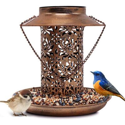 BARKBUSTERS Mangeoire À Oiseaux Solaire, Mangeoire À Oiseaux En Métal Suspendue D'Extérieur Pour Les Amoureux Des Oiseaux - Publicité BARKBUSTERS Mangeoire À Oiseaux Solaire, Mangeoire À Oiseaux En Métal Suspendue D'Extérieur Pour Les Amoureux Des Oiseaux - Publicité