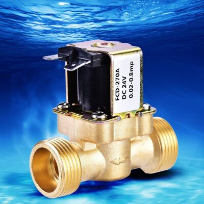URSUS Jeffergarden 3/4" Électrovanne Électrique En Laiton Normalement Fermée Dc 24v Pour Le Contrle De L'Eau - Publicité URSUS Jeffergarden 3/4" Électrovanne Électrique En Laiton Normalement Fermée Dc 24v Pour Le Contrle De L'Eau - Publicité
