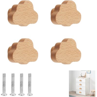 Generic 4 Pcs Boutons D'Armoire En Bois Poignées De Tiroir Boutons De Tiroir En Bois Petites Poignées De Traction De Commode Pour Armoire De Cuisine Placar - Publicité Generic 4 Pcs Boutons D'Armoire En Bois Poignées De Tiroir Boutons De Tiroir En Bois Petites Poignées De Traction De Commode Pour Armoire De Cuisine Placar - Publicité
