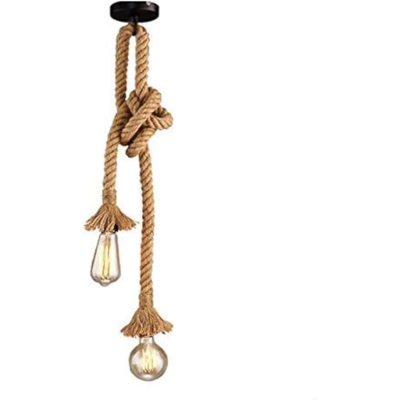 Generic E27 Double-tête Chanvre Corde Vintage Suspendu Pendentif Lumière, Industriel Rétro Pays Style Plafonnier Parfait Pour Salle À Manger Restaurant Bar - Publicité Generic E27 Double-tête Chanvre Corde Vintage Suspendu Pendentif Lumière, Industriel Rétro Pays Style Plafonnier Parfait Pour Salle À Manger Restaurant Bar - Publicité