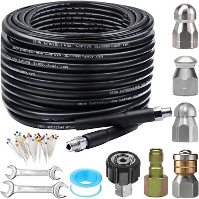 Scotch Kit De Jet D'Égout Pour Nettoyeur Haute Pression 30 M, 5800 Psi, Tuyau De Nettoyage De Canalisations De 6,35 Mm, Coin Npt, Tuyau Rotatif Et Bouton, Buse De Jet D'Égout, Broche De Corsage - Publicité Scotch Kit De Jet D'Égout Pour Nettoyeur Haute Pression 30 M, 5800 Psi, Tuyau De Nettoyage De Canalisations De 6,35 Mm, Coin Npt, Tuyau Rotatif Et Bouton, Buse De Jet D'Égout, Broche De Corsage - Publicité