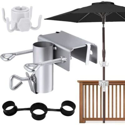 URSUS Support Parasol Balcon, Pied De Parasol Balcon Réglable Ø 25-38 Mm, Fixation Parasol Balustrade Pour Balcon Et Terrasse - Publicité URSUS Support Parasol Balcon, Pied De Parasol Balcon Réglable Ø 25-38 Mm, Fixation Parasol Balustrade Pour Balcon Et Terrasse - Publicité