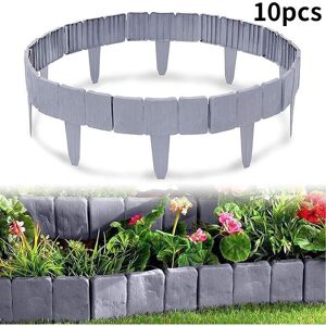 Ahlsen - 10 Pcs Bordures De Jardin Imitation Pierre, Bordure De Pelouse, Clôture Bordure Gris, Bords De Pelouse De Jardin Anthracite, Décoratif Bordure De Gazon Pour Pelouse Patio Fleur - Publicité Ahlsen - 10 Pcs Bordures De Jardin Imitation Pierre, Bordure De Pelouse, Clôture Bordure Gris, Bords De Pelouse De Jardin Anthracite, Décoratif Bordure De Gazon Pour Pelouse Patio Fleur - Publicité