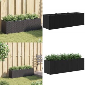VIDAXL Jardinière Avec 3 Pots Noir 105x30x32 Cm Résine Tressée - Jardinière En Acier - Jardinière Décorative - Publicité VIDAXL Jardinière Avec 3 Pots Noir 105x30x32 Cm Résine Tressée - Jardinière En Acier - Jardinière Décorative - Publicité