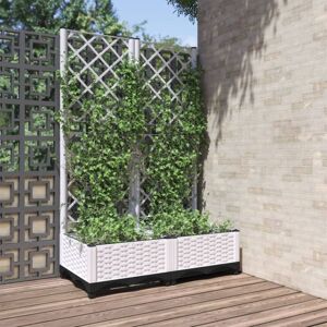 Maisonchic - Jardinière, Bac À Fleurs, Pot De Fleurs Avec Treillis Blanc 80x40x121,5 Cm Pp Con8699 Design In - Publicité Maisonchic - Jardinière, Bac À Fleurs, Pot De Fleurs Avec Treillis Blanc 80x40x121,5 Cm Pp Con8699 Design In - Publicité