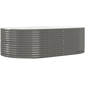 HELLOSHOP26 Jardinière Bac Lit Surélevé Plantes Fleurs Terrasse Jardin De Jardin 212 X 140 X 68cm Acier Enduit De Poudre Gris - Publicité HELLOSHOP26 Jardinière Bac Lit Surélevé Plantes Fleurs Terrasse Jardin De Jardin 212 X 140 X 68cm Acier Enduit De Poudre Gris - Publicité