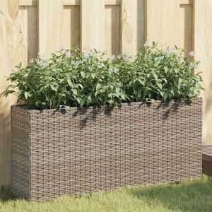 MAISON CHIC Jardinières Avec 2 Pots 2 Pcs-lot De 2 Pot De Fleur-bac À Fleurs Gris 90x20x40 Cm Résine Tressée - Publicité MAISON CHIC Jardinières Avec 2 Pots 2 Pcs-lot De 2 Pot De Fleur-bac À Fleurs Gris 90x20x40 Cm Résine Tressée - Publicité
