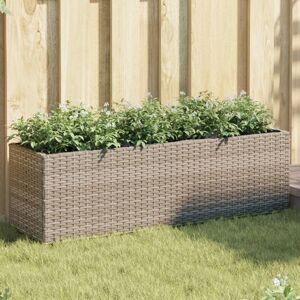 MAISON CHIC Jardinières Avec 3 Pots 2 Pcs-lot De 2 Pot De Fleur-bac À Fleurs Gris 105x30x32 Cm Résine Tressée - Publicité MAISON CHIC Jardinières Avec 3 Pots 2 Pcs-lot De 2 Pot De Fleur-bac À Fleurs Gris 105x30x32 Cm Résine Tressée - Publicité