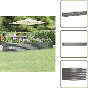 Vidaxl - Lit Surélevé De Jardin Acier Enduit De Poudre 296x80x36 Cm Gris - Jardiniere Surélevée - Bac À Fleurs Extérieur - Plante Grimpante - Décoration Jardin - Pot De Fleurs Métal - Publicité Vidaxl - Lit Surélevé De Jardin Acier Enduit De Poudre 296x80x36 Cm Gris - Jardiniere Surélevée - Bac À Fleurs Extérieur - Plante Grimpante - Décoration Jardin - Pot De Fleurs Métal - Publicité
