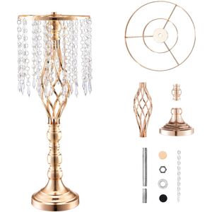 Mophorn - Lot De 10 Supports De Fleurs De Mariage En Cristal De 55 Cm De Haut, Vase En Métal Doré Pour Décoration - Publicité Mophorn - Lot De 10 Supports De Fleurs De Mariage En Cristal De 55 Cm De Haut, Vase En Métal Doré Pour Décoration - Publicité