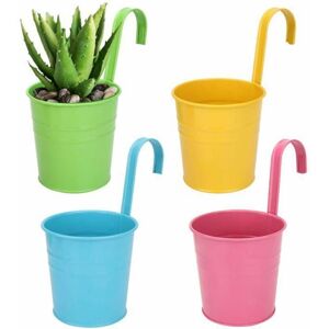 OUTHWAITE Pot De Fleur Suspendu En Métal, Avec Trou De Drainage - Idéal Pour Jardin, Balcon, Décoration - Lot De 4 Pièces - Publicité OUTHWAITE Pot De Fleur Suspendu En Métal, Avec Trou De Drainage - Idéal Pour Jardin, Balcon, Décoration - Lot De 4 Pièces - Publicité