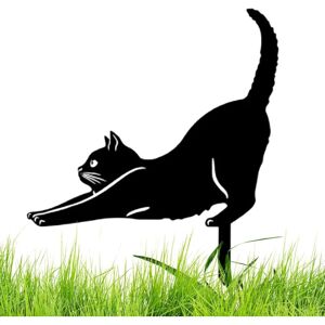 Sunxury - Statues De Jardin De Statue De Chat En Métal Mignon 26/30cm Fer Piquet De Cour Pour Chat Noir Ornements De Jardin En Métal Statues D'Animaux Creuses Ornements Extérieurs Pour Pelouse-a - Publicité Sunxury - Statues De Jardin De Statue De Chat En Métal Mignon 26/30cm Fer Piquet De Cour Pour Chat Noir Ornements De Jardin En Métal Statues D'Animaux Creuses Ornements Extérieurs Pour Pelouse-a - Publicité