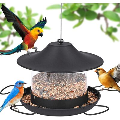 GRASSLIN 1 Mangeoire Oiseaux,métal,1.8l Capacité,plateau 360°,toit Anti-pluie,jardin Parc - Publicité GRASSLIN 1 Mangeoire Oiseaux,métal,1.8l Capacité,plateau 360°,toit Anti-pluie,jardin Parc - Publicité