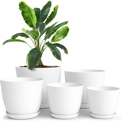 Generic Lot De 10 Pots De Fleurs 18/17/15/13/12 Cm Plantpot Avec Soucoupe Pour La Cuisine, Le Balcon, Les Plantes De Jardin, Les Pots De Fleurs De Pépinière - Publicité Generic Lot De 10 Pots De Fleurs 18/17/15/13/12 Cm Plantpot Avec Soucoupe Pour La Cuisine, Le Balcon, Les Plantes De Jardin, Les Pots De Fleurs De Pépinière - Publicité
