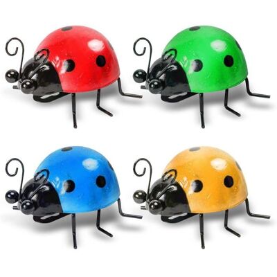 Cellfast 4 Pièces–décoration Murale Coccinelles Métal Rouge, Jaune, Bleu, Vert–décor Joyeux Pour Jardin, Balcon, Terrasse Ou Mur Extérieur - Publicité Cellfast 4 Pièces–décoration Murale Coccinelles Métal Rouge, Jaune, Bleu, Vert–décor Joyeux Pour Jardin, Balcon, Terrasse Ou Mur Extérieur - Publicité