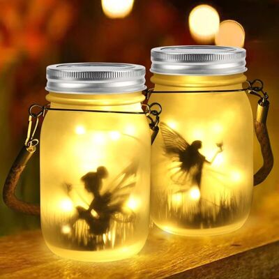 MOXIE Lot De 2 Lanternes Solaires Étanches Ip44 En Pot Mason Pour Extérieur, Patio, Pelouse, Fête, Décoration De Jardin (blanc Chaud) - Publicité MOXIE Lot De 2 Lanternes Solaires Étanches Ip44 En Pot Mason Pour Extérieur, Patio, Pelouse, Fête, Décoration De Jardin (blanc Chaud) - Publicité