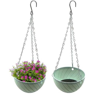 SCORPIO Pots De Fleurs À Suspendre - 2 Pièces Jardiniere Suspendue, Panier De Fleurs À Suspendre, Pot De Fleur Mural Interieur Extérieur Pour Jardin Balcon Décoration, 15cm De Diamètre, Bleu - Publicité SCORPIO Pots De Fleurs À Suspendre - 2 Pièces Jardiniere Suspendue, Panier De Fleurs À Suspendre, Pot De Fleur Mural Interieur Extérieur Pour Jardin Balcon Décoration, 15cm De Diamètre, Bleu - Publicité