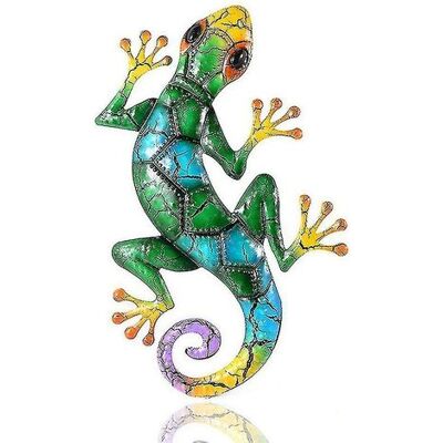 FANGMEDIA Statues De Jardin En Métal Gecko, Ornements D'Extérieur En Fer Pour Maison Et Jardin-1 - Publicité FANGMEDIA Statues De Jardin En Métal Gecko, Ornements D'Extérieur En Fer Pour Maison Et Jardin-1 - Publicité