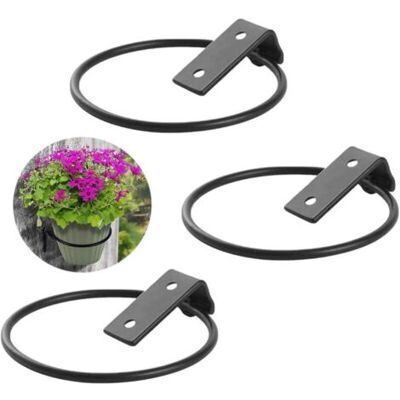 ABYSSE Supports Muraux Pour Pot De Fleurs,3pcs Crochets Muraux En Métal Pour Pot De Fleurs Pot Anneau Titulaire Fleur Planteur Plateau Stand Pour Pots De Fleurs Pour Terrasse, Balcon, Jardin,noir(4.5 Inches) - Publicité ABYSSE Supports Muraux Pour Pot De Fleurs,3pcs Crochets Muraux En Métal Pour Pot De Fleurs Pot Anneau Titulaire Fleur Planteur Plateau Stand Pour Pots De Fleurs Pour Terrasse, Balcon, Jardin,noir(4.5 Inches) - Publicité