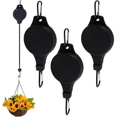 Generic Lot De 3 Crochets Rétractables Pour Poulie Pour Plantes D'Intérieur Et D'Extérieur, Pots De Fleurs, Paniers De Jardin Et Mangeoires À Oiseaux, Noir - Publicité Generic Lot De 3 Crochets Rétractables Pour Poulie Pour Plantes D'Intérieur Et D'Extérieur, Pots De Fleurs, Paniers De Jardin Et Mangeoires À Oiseaux, Noir - Publicité