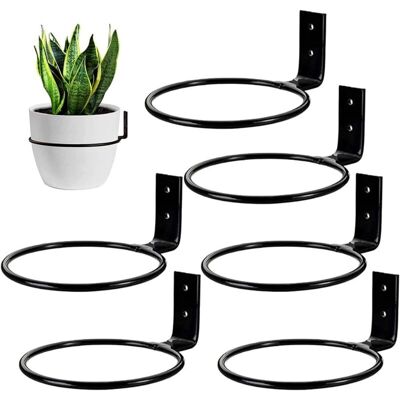 Melissa Lot De 6 Supports Muraux De 18 Cm Pour Pot De Fleurs - Pliables - En Métal - Pour La Maison, Le Jardin, Le Balcon - Noir - Publicité Melissa Lot De 6 Supports Muraux De 18 Cm Pour Pot De Fleurs - Pliables - En Métal - Pour La Maison, Le Jardin, Le Balcon - Noir - Publicité