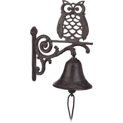 Melissa Cloche Fonte Chouette Sonnette Murale Antique Rustique Hibou Cordon Déco Imperméable Porte Jardin Brun Foncé, Marron - Publicité Melissa Cloche Fonte Chouette Sonnette Murale Antique Rustique Hibou Cordon Déco Imperméable Porte Jardin Brun Foncé, Marron - Publicité