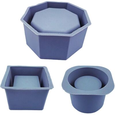 FLAMMKRAFT Moule À Pot De Fleurs En Silicone Et Béton À Faire Soi-même Pour La Décoration De Plantes Succulentes - Publicité FLAMMKRAFT Moule À Pot De Fleurs En Silicone Et Béton À Faire Soi-même Pour La Décoration De Plantes Succulentes - Publicité