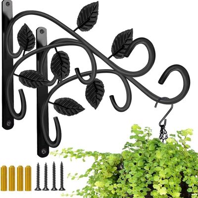 Scotch Supports De Suspension Pour Plantes Avec Crochet Mural, 2 Supports De Jardin Pour Pots De Fleurs Avec Vis De 29,5 Cm Pour Lanternes, Mangeoires À Oiseaux, Carillons Éoliens, Jardinières, Crochets Inté - Publicité Scotch Supports De Suspension Pour Plantes Avec Crochet Mural, 2 Supports De Jardin Pour Pots De Fleurs Avec Vis De 29,5 Cm Pour Lanternes, Mangeoires À Oiseaux, Carillons Éoliens, Jardinières, Crochets Inté - Publicité