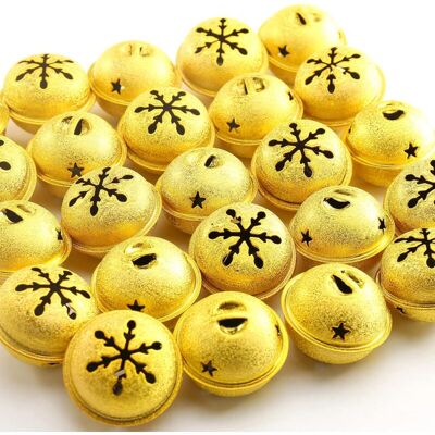 Melissa 24pcs Grelots De Noël 4cm Cloches En Métal Grandes Cloches Décoratives De Noël Décoration Pour Arbre De Noël Grelots En Métal (dorées) - Publicité Melissa 24pcs Grelots De Noël 4cm Cloches En Métal Grandes Cloches Décoratives De Noël Décoration Pour Arbre De Noël Grelots En Métal (dorées) - Publicité