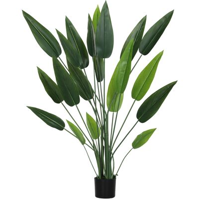 ARRIGONI Plante Artificielle Oiseau Du Paradis 20 Feuilles 140 Cm Avec Pot Pe Peva Pp - Publicité ARRIGONI Plante Artificielle Oiseau Du Paradis 20 Feuilles 140 Cm Avec Pot Pe Peva Pp - Publicité