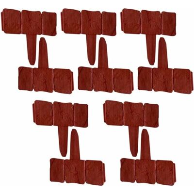 MOXIE Effet De Pierre Bordure De Pelouse Plastique Jardin Palisade Bordure De La Plante Pour Le Lit De Fleurs 10pcs Brown, Bordure De Gazon Bordée - Publicité MOXIE Effet De Pierre Bordure De Pelouse Plastique Jardin Palisade Bordure De La Plante Pour Le Lit De Fleurs 10pcs Brown, Bordure De Gazon Bordée - Publicité