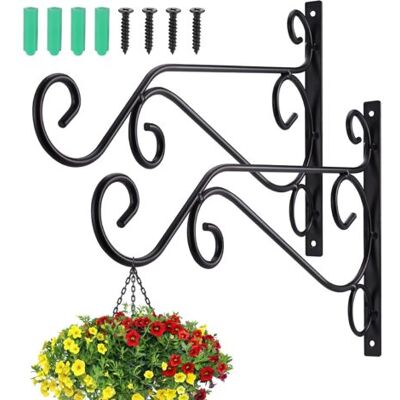 ABYSSE 2 Crochets Pour Plantes Suspendues En Fer Forgé, Robustes Et Élégants, Pour Décoration De Balcon, Jardin, Pot De Fleurs, Corde Légère - Publicité ABYSSE 2 Crochets Pour Plantes Suspendues En Fer Forgé, Robustes Et Élégants, Pour Décoration De Balcon, Jardin, Pot De Fleurs, Corde Légère - Publicité