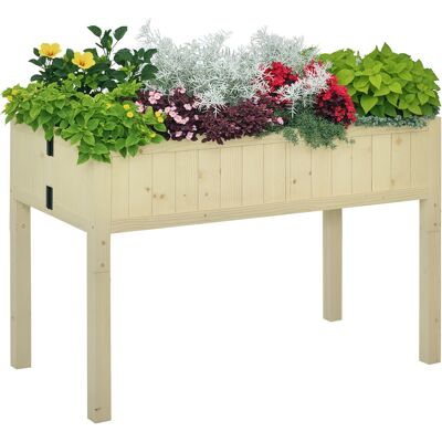 ARRIGONI Jardiniere Surelevee Pliable En Bois Avec Trous De Drainage 115x56x76 Cm Couleur Bois - Publicité ARRIGONI Jardiniere Surelevee Pliable En Bois Avec Trous De Drainage 115x56x76 Cm Couleur Bois - Publicité