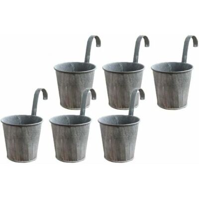 ABYSSE 6pcs Pots De Fleurs À Suspendre En Fer Vintage Avec Crochets Pour Décoration Intérieur Extérieur De Maison Balcon Jardin Grille - Publicité ABYSSE 6pcs Pots De Fleurs À Suspendre En Fer Vintage Avec Crochets Pour Décoration Intérieur Extérieur De Maison Balcon Jardin Grille - Publicité